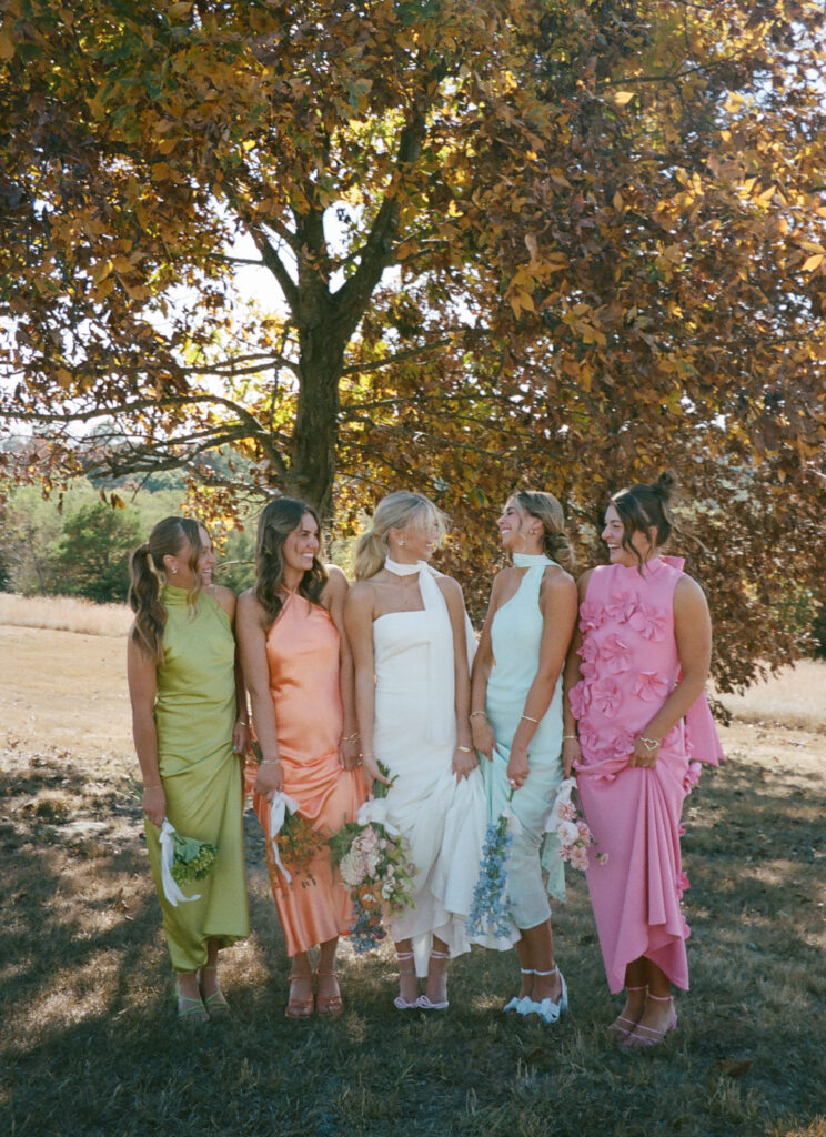 colorful bridesmaids dresses