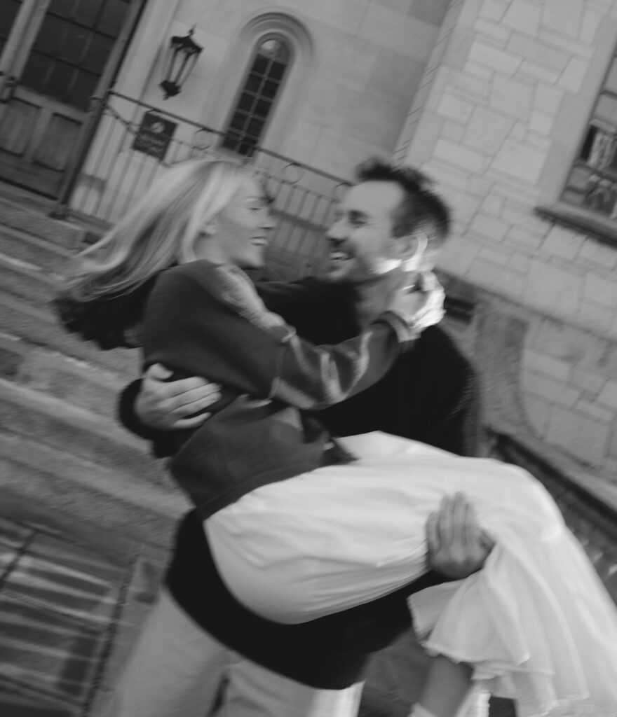 University of Arkansas Engagement Session film photography