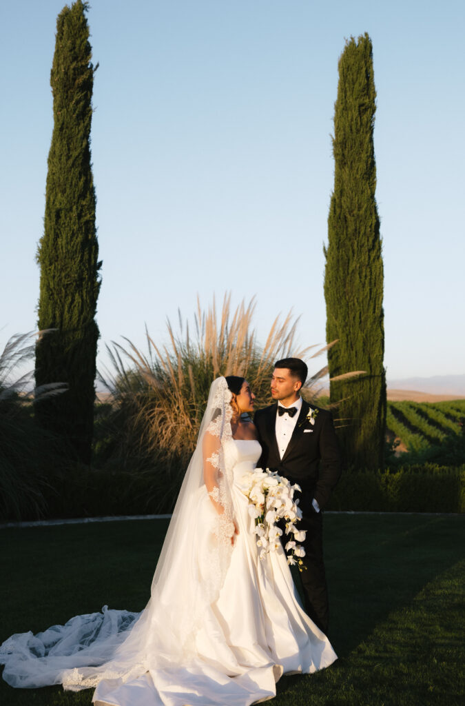 sunset wedding photos california