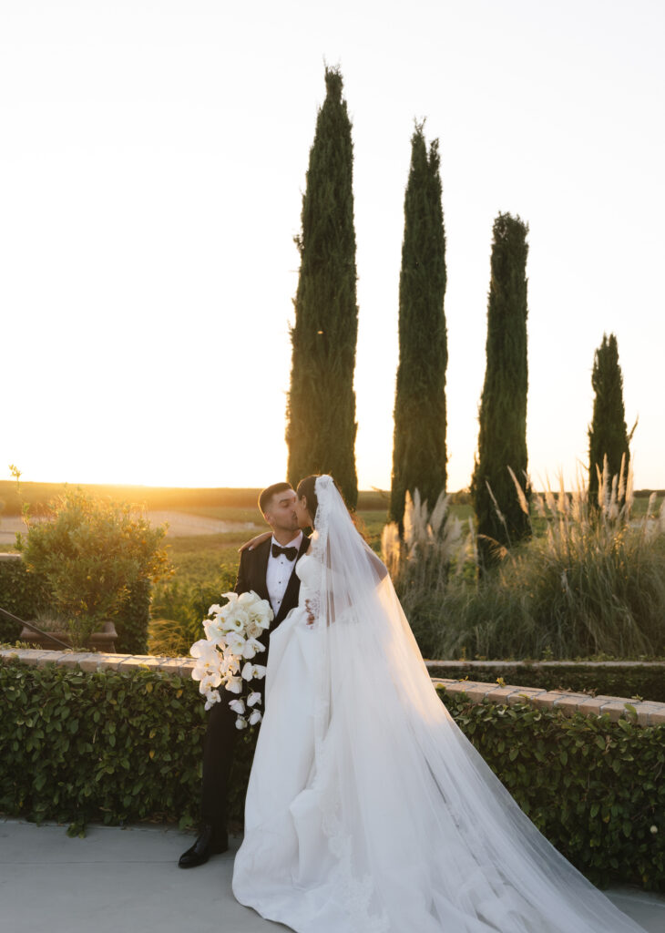 central california wedding sunset